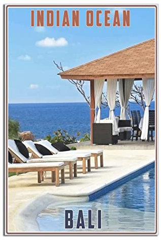 Indischer Ozean Bali Vintage Reiseposter Leinwand Kunst Poster Geschenk Wanddekoration Gemälde Poster Dekorative Poster