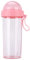 Wasserbecher, 600 ml, 9,3 Unzen, PC, tragbar, zwei Strohhalme, Wasserflasche mit doppeltem Verwendungszweck, BPA-freier Trinkbecher, Hydroflasche mit Chug-Deckel für Outdoor-Reisen, Sport(rosa)