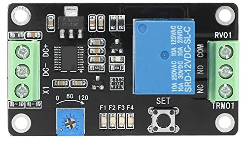 Verzögerungszeitrelais, Zeitrelais, Selbsthemmung, Verzögerung Ein-Aus-Zeitschalter, Super 555 Timer, DC 5 V/12 V/24 V, Zeitverzögerungs-Relaismodulplatine mit Timer (DC12V)