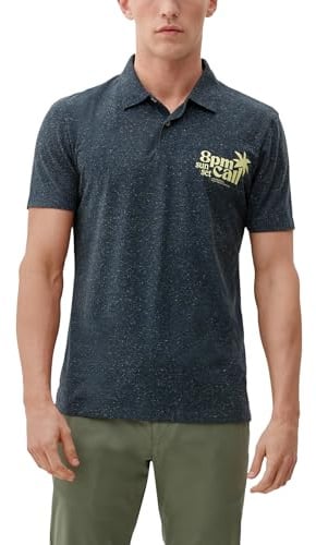 s.Oliver Herren Poloshirt Kurzarm, Blau, XL