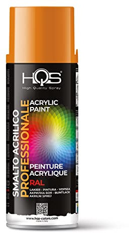 HQS Bombe de peinture acrylique, en aérosol, aux couleurs RAL, RAL 2000, orange jaunâtre