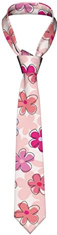 Krawatten Vintage Blumen 60Er 70Er Jahre Schmale Krawatte Modern Slim-Fit Schlips Weich Anzug-Schlips Für Festlichkeiten, Kostüm Zubehör, Büro