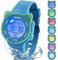 Ayybboo Kinderuhr Mädchen Jungen,7 Farblichter Armbanduhr Kinder mit Katzenmotiv,3 ATM Wasserdicht Digitaluhr Kinder für 4-12 Jahre Weihnachten Einschulung Geschenke (Blau)