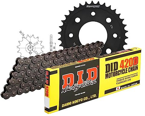 Jeu de chaînes DID en acier 420D/106 avec serrure à clip pour Honda MSX 125 ccm année de construction 2013-2020