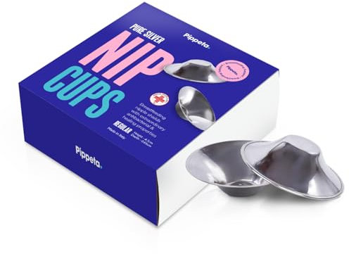 Pippeta Silver Nip Cups - Nursing Pads Cups in 100% Silver, Nickel Free - Nipple Shields for Nursing Newborn, Breast Pads for Breast Fissure Prevention & Treatment, Medical Device Class 1 – Regular