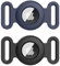 Vancle 2 Stück Hülle für AirTag Hundehalsband Schutzhülle, Silikon Wasserdichtes Schutzhülle AirTag, Pet Loop Holder für AirTags, Hülle für Haustier Katzen Hundehalsbändern, Schwarz+Navy Blau