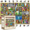 WOODEN.CITY Bücherregal 1000 Teile Puzzle, Holzpuzzles für Erwachsene, Hergestellt EU, Größe 51,9 x 37,5 cm, Bibliothek Puzzle, Geschenk, Hobby