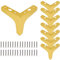Toolzia 8Pcs Metal Triangle Furniture Legs 15cm/5.9 Inch，Modern Gold Sofa Legs DIY Replacement for Cabinet Cupboard Sofa Couch Chair Ottoman