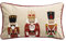 MOCOFO Kissenbezug mit weihnachtlichem Nussknacker-Stickerei – dekorativer Kissenbezug für die Feiertage (Beige, 30 x 50 cm)