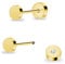 ZDE Women Earrings Flat Back Dot Titanium Hypoallergenic Cartilage 14K Gold Earrings Studs for Sensitive Ears Simple Classic 5mm Screw On Stud Earring (Gold, 5MM)