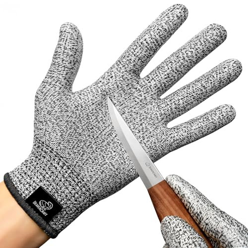 BeaverCraft Holzschnitzhandschuhe CRG – Schnittfeste Schneidehandschuhe Level 5 zum Schnitzen, Holzbearbeiten, Lebensmittelzubereitung