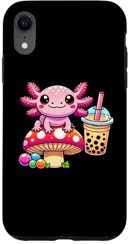 Hülle für iPhone XR Anime Kawaii Axolotl Bubble Boba Tea Mushroom