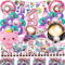 102 PCS Decoration Anniversaire Baby Chat 4 Ans, Anime Vaisselle Anniversaire, Vaisselle de Fête D'anniversaire de Dessin Animé Chat, Decoration Anniversaire Fille,Fête Assiettes Gobelets Serviettes