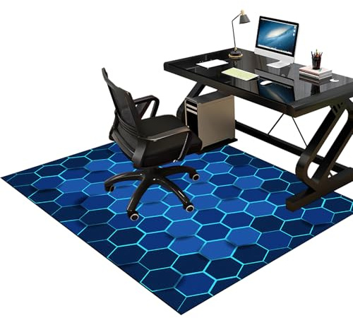 Tkuhknag Bodenschutzmatte für Hartböden, Bürostuhl Matte, Unterlage Schreibtischstuhl, Chairmat Stoffmatte für Stühle, 60 x 70 cm Fußbodenschutz Bürostuhl Schutzmatte für Parkett Laminat Bodenmatte