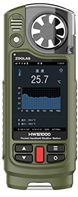 Stazione Meteo con Sensore Esterno, HWS1000-Versione professionale stazione meteorologica portatile, Anemometro, Termoigrometro