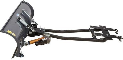 Universal Schneepflug Komplett-Set für Quad ATV 128x45cm – Neigbarer Schneeschild Schneeschieber Räumschild mit Zylinder und Lenkerschalter aus pulverbeschichteter Stahl