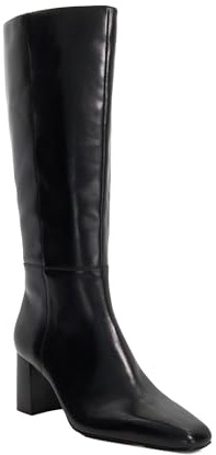 Dune London Ladies SALFIE Block Heel Knee High Boots Suede