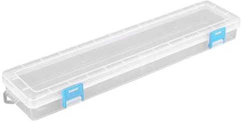 Lawnrden Penselhållare för konstnärer |Penselfodral, genomskinlig plast akvarellhållare akvarellpennor pennor ritverktyg förvaringsbox, 33 cm x 7 cm x 1,4 cm