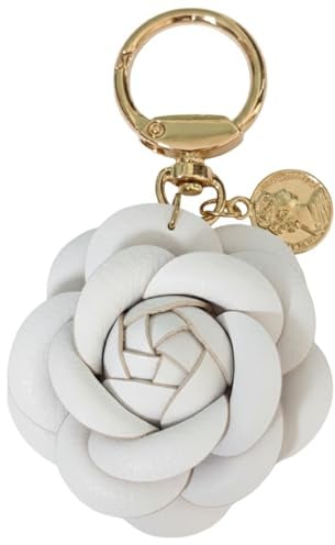 Wailike Leder Blume Schlüsselanhänger Tasche Tasche Charms für Handtaschen weiß rosa schwarz Leder Schlüsselanhänger
