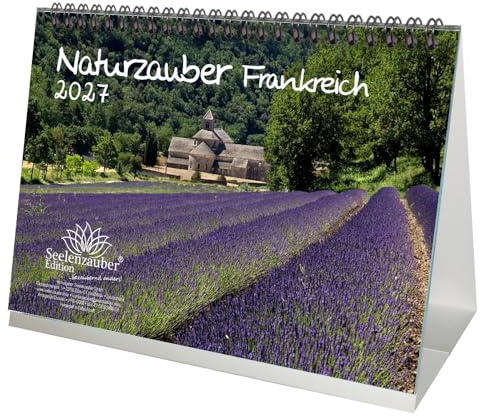Naturzauber Frankreich DIN A5 Tischkalender für 2027 Urlaub Landschaft Natur - Seelenzauber