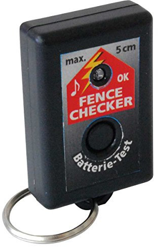 Kerbl Fence-Checker (Optischer und akustischer Zaunprüfer, Farbe Schwarz, zu betreiben mit: 1 x 12 V Alkaline, inkl. Batterietest-Funktion, Weidezubehör, Prüf- und Kontrollgerät Weidezaun) 441227