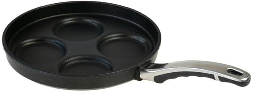 BAF Spiegeleipfanne Induktion 26 cm mit 4 Mulden je Ø 8 cm - Aluguss Pancake- und Eierpfanne mit Antihaftbeschichtung - für alle Herdarten geeignet - Made in Germany