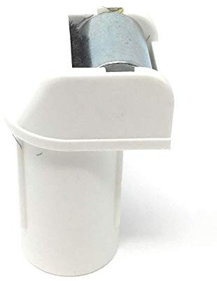 Gurtleitrolle, Steckleitrolle mini nadelgelagert mit Bürste für 14 mm Gurt weiß