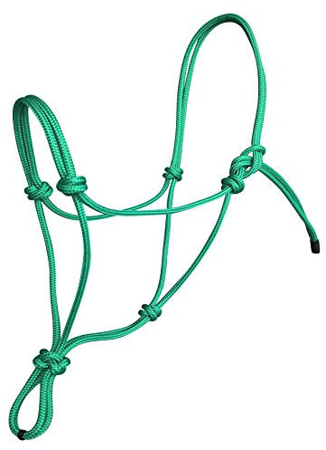 Hunters Saddlery Knotenhalfter für Pferde kompatibel mit Parelli Natural Horsemanship (Vollblut/Cob, Grün)