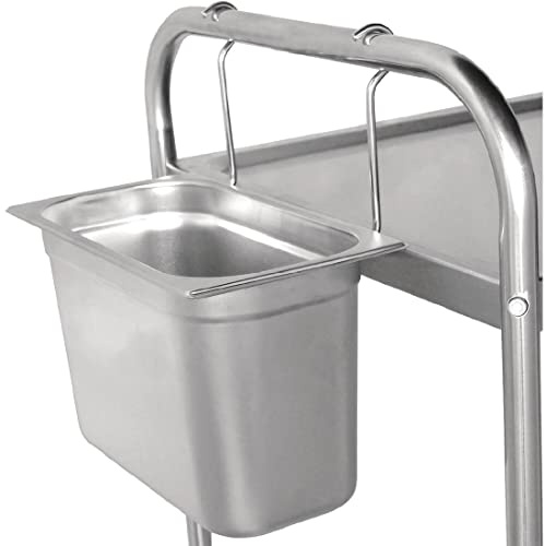 Vogue CC179 Hanging Frame Stainless Steel Trolley Container | Secures commercial containers safely to streamline transport, boosting workflow and speed in busy catering spaces.