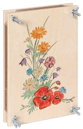 Bartl 111371 Blumenpresse aus Holz 24 cm x 16 cm bunt Top Qualität. Made in Germany.