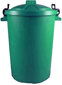 KetoPlastics GREEN OUTDOOR PLASTIC WASTE BIN, TRASH CAN, RUBBISH, HEAVY DUTY COLOURED DUSTBIN 85L