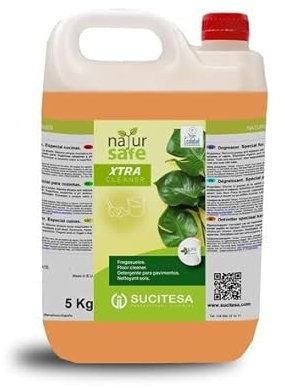 Sucitesa Natursafe Xtra Cleaner BP5. Fregasuelos ecológico con etiqueta Ecolabel. Gfa 5 Lt