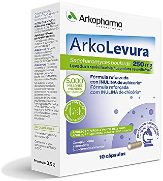 ARKOPHARMA Arkolevura Saccharomyces Boulardii 250 mg 10 Cápsulas con Inulina