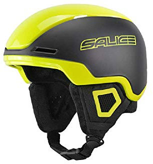 SALICE Unisex – Erwachsene gelb Skihelm mit Rotor, Gr. 50-61 SCHWARZ-Gelt, 56-61