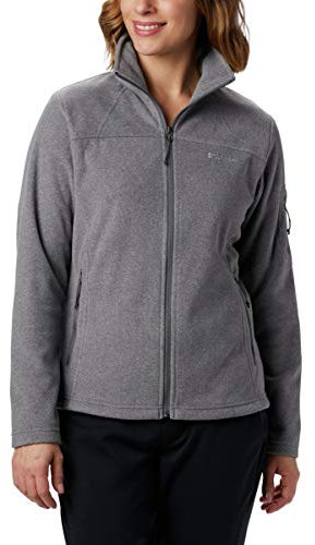 Columbia Fast Trek 2 Jacket, Giacca In Pile Con Cerniera Intera Donna, City Grey Heather, S