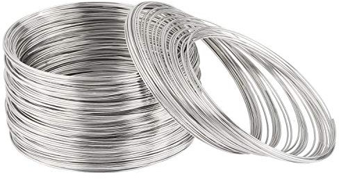 800 Schlaufen Stahl Schmuckdraht Silber Memory Draht Perlen Draht für Schmuckherstellung Wickelsteine Halsketten und DIY Kabel Draht Armband