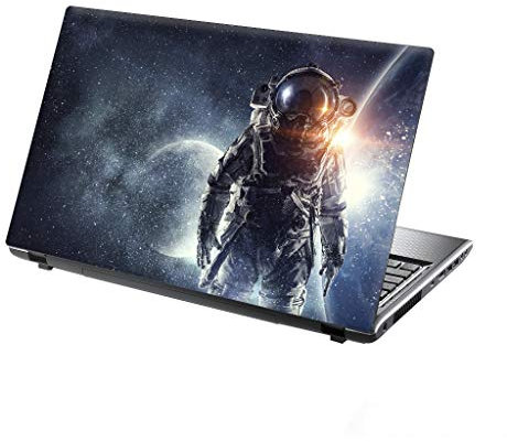 TaylorHe 13-14 inch (34cm x 23.5cm) Laptop Skin Vinyl Decal MADE IN BRITAIN Astronaut Moon Space