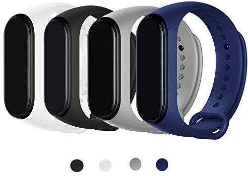 MAKACTUA Armband Kompatible für Xiaomi Mi Band 4 Damen Herren, Silikon Ersatz Fitness Armband und Uhrenarmband Sportarmband und Wristband Armbänder für Xiaomi Mi Band 4/3