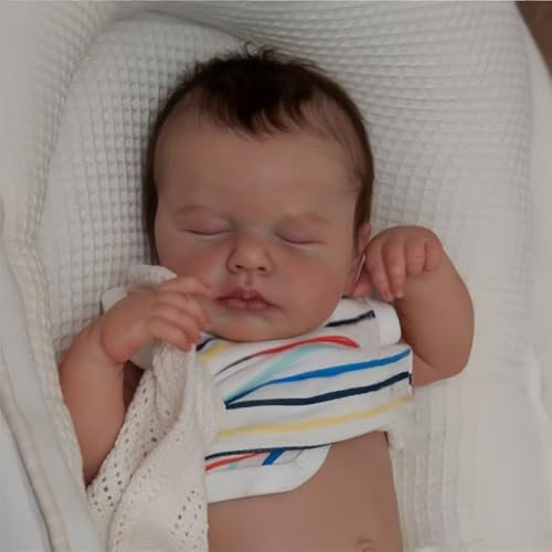 MAIHAO 19 Pollici 49 Centimetri Bambole Reborn Molle del Bambino di Simulazione del Silicone Vinile Indossa Una Felpa Bianca con Cappuccio