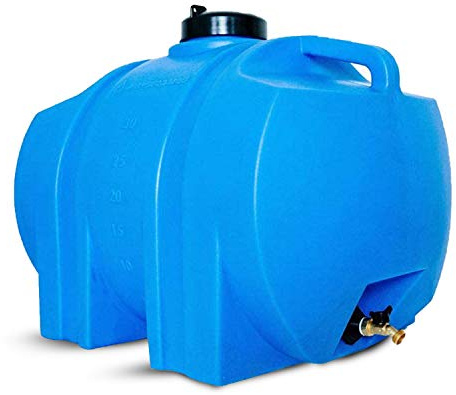 WaterPrepared 35 Gallon Portable Utility Water Tank, Blue