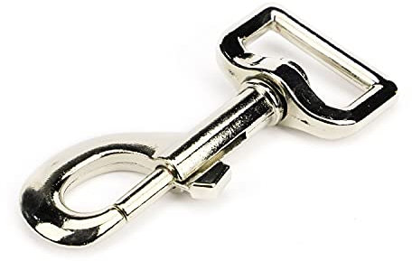 10 Stück Bolzen Karabiner 25x80mm – Haken mit Drehgelenk Robust für Hundehalsband im 10er Set, robuster Stahl – Karabiner 80mm Länge,Karabiner mit drehbarem geradem (rechteck) Wirbel