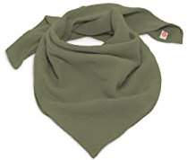 nanito Schal Halstuch Babyhalstuch Kinderschal Musselin Musselintuch Farbwahl Kinder Kinderhalstuch Junge Mädchen Spucktuch Tuch 100% Bio Baumwolle 75 x 75 cm (khaki)