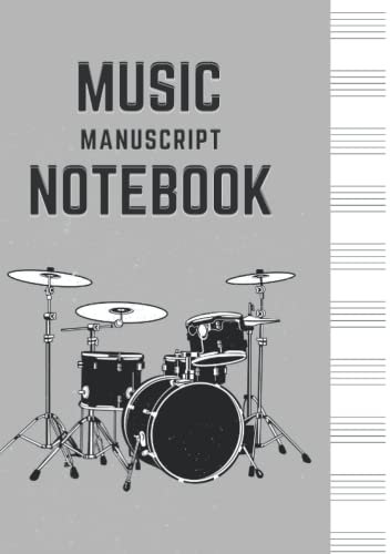 Blank Sheet Music percussion Clef Empty Staff Drum Set Manuscript Notebook: drum paper music for drum songwriting: Paperback / 120 pages / 8.5 x 11 / white paper