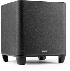 Denon Home Subwoofer con HEOS integrato, bassi profondi e potenti, woofer bass-reflex da 8, coppia Home Sound Bar 550 Home 150/250/350 o altoparlanti HEOS, facile installazione, nero