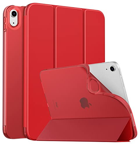 MoKo Custodia Protettiva per iPad (A16) 11a Generazione 11 Pollici 2025/10a Gen 10,9 Pollici 2022,iPad Cover in TPU e Pelle PU con Chiusura Magnetica,Sostegno,Auto Riattivazione/Standby,Rosso