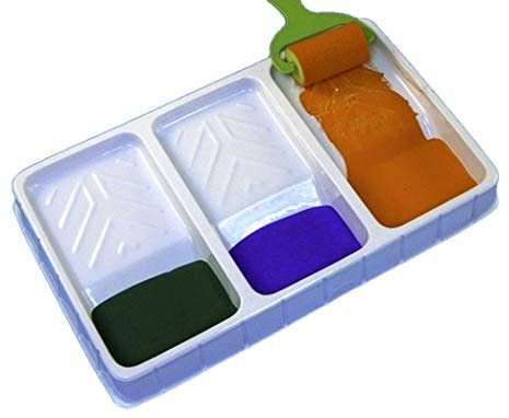 Craftplay Paint tray | Painting roller tray | 3 sections | Ideal for sponge rollers 7cm