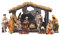 Joyivike Weihnachtskrippe Kleine Tischkrippe Set Aus Harz, Krippe Weihnachten Aus Mit Figuren, Traditionelle Weihnachtskrippen Set Mit Handbemalten Figuren Für Den Innenbereich, Kirche Oder Schule