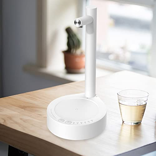 SPEPROECO Desktop Electric Water Diapenser for 5 Gallon Bottle, Aotomatic Pump USB Charging Automatic Dispenser Party Kitchen, Multifunction Tasteless Low Noise, White