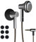 Hmusic Auricolari a testa piatta, con driver dinamico da 14,2 mm, cuffie stereo HiFi, suono classico, con microfono e controllo del volume, per musica, sport, corsa