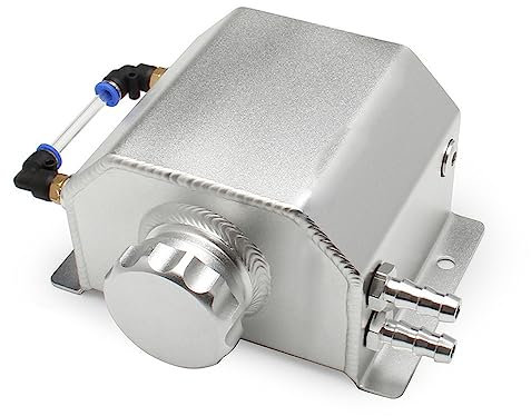 Shkalacar Serbatoio del radiatore del Liquido di Raffreddamento per Auto in Alluminio da 2 Litri Serbatoi di sfiato dell'olio universali con Tappo di Scarico
